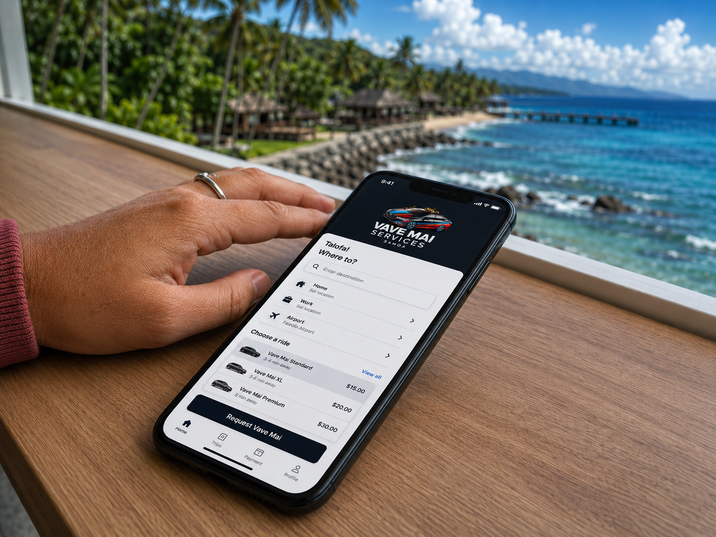 Real-time ride tracking interface on a smartphone screen
